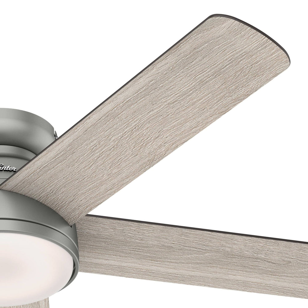 54 in. Matte Silver WiFi Ceiling Fan with LED Light and Remote P161