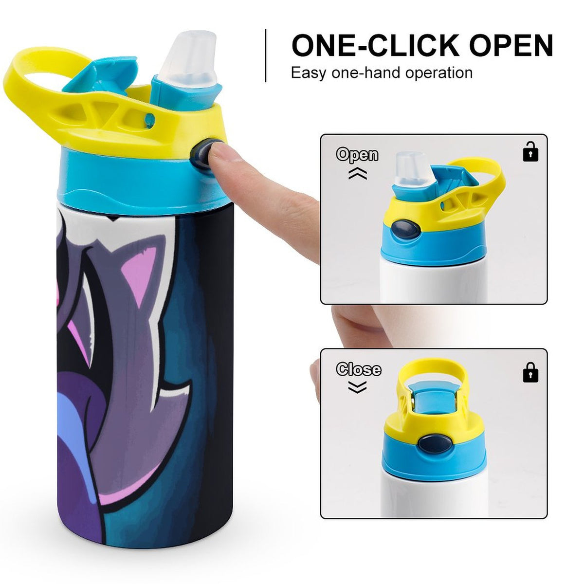 Insulated Stainless Steel Water Bottle with Straw E96192