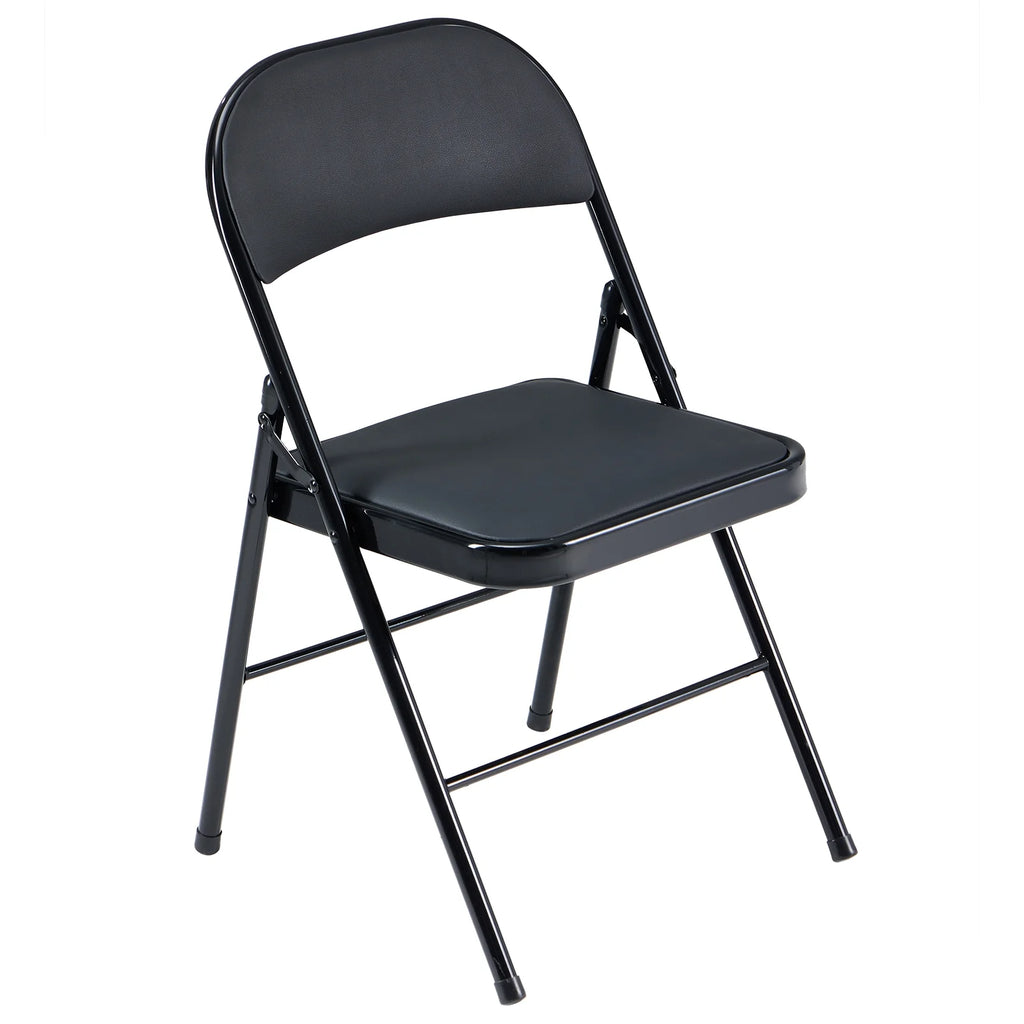 Black Folding Chairs Padded Seat R705