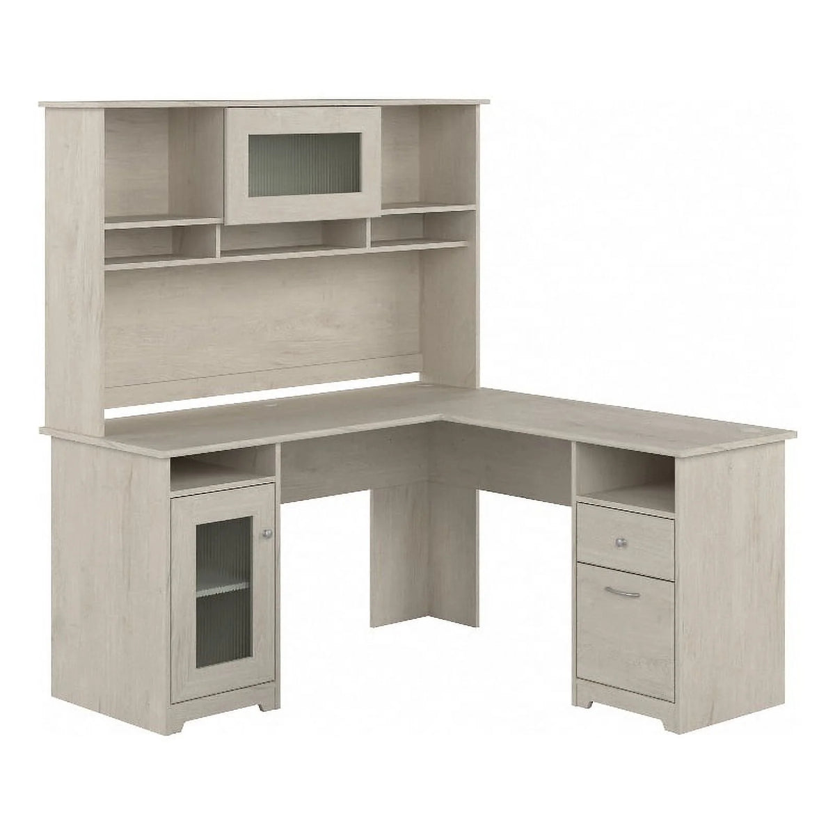 L Shaped Computer Desk with Hutch T562