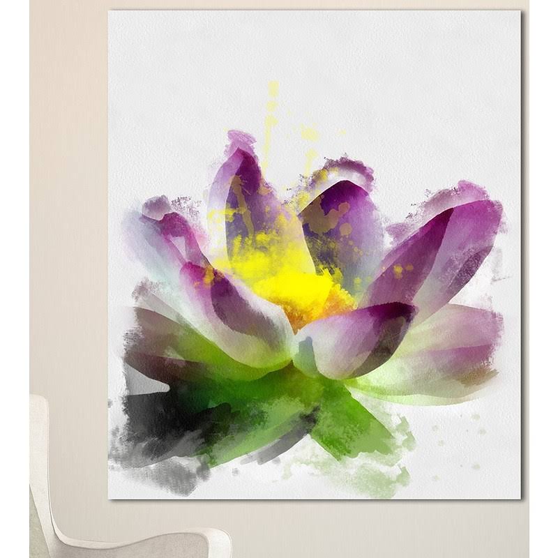 Purple Lotus Flower Canvas Art Print T285060