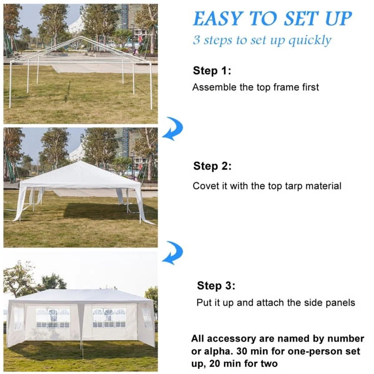 3 x 9m Five Sides Waterproof Tent M4642