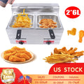 12L Stainless Steel Commercial Gas Fryer with 2 Baskets C998