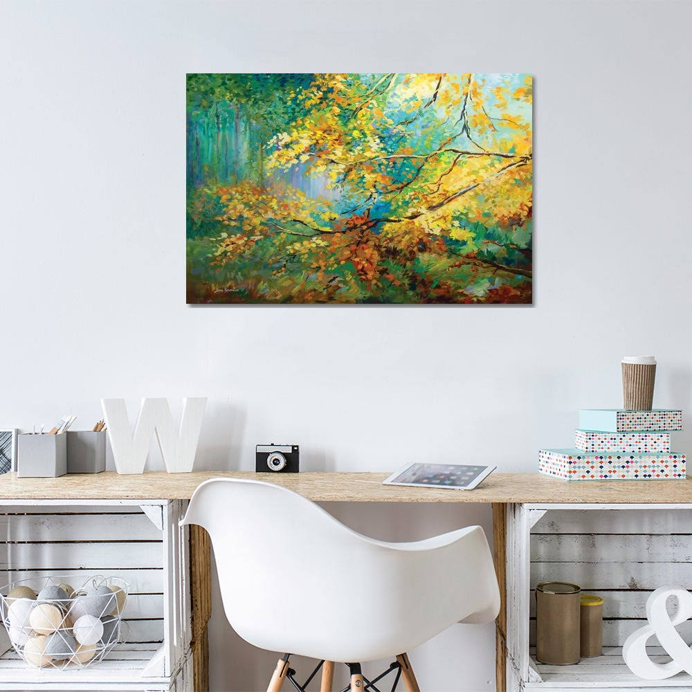 The Golden Leaves Print Canvas Art E5318