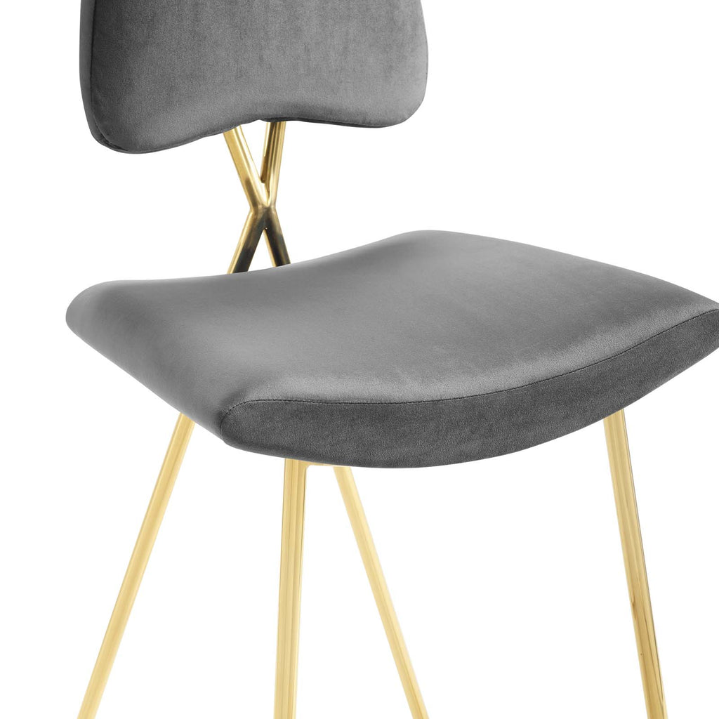 Gray Velvet Counter Stool I203