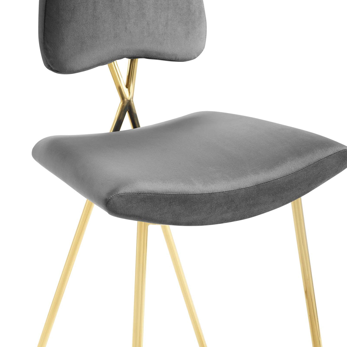 Gray Velvet Counter Stool I203