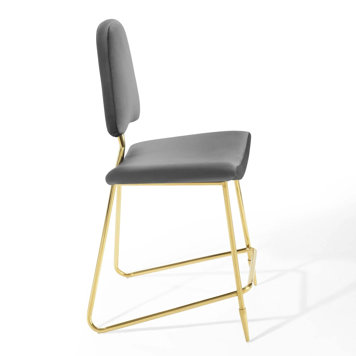 Gray Velvet Counter Stool I203