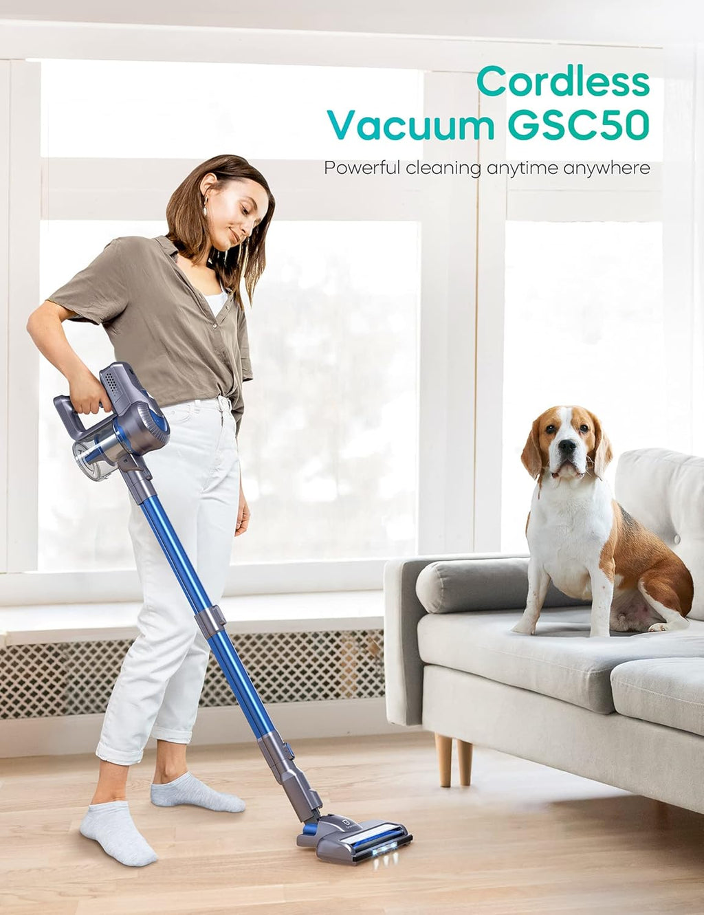 Cordless Stick Vacuum 4 in 1 with LED Headlights F163541