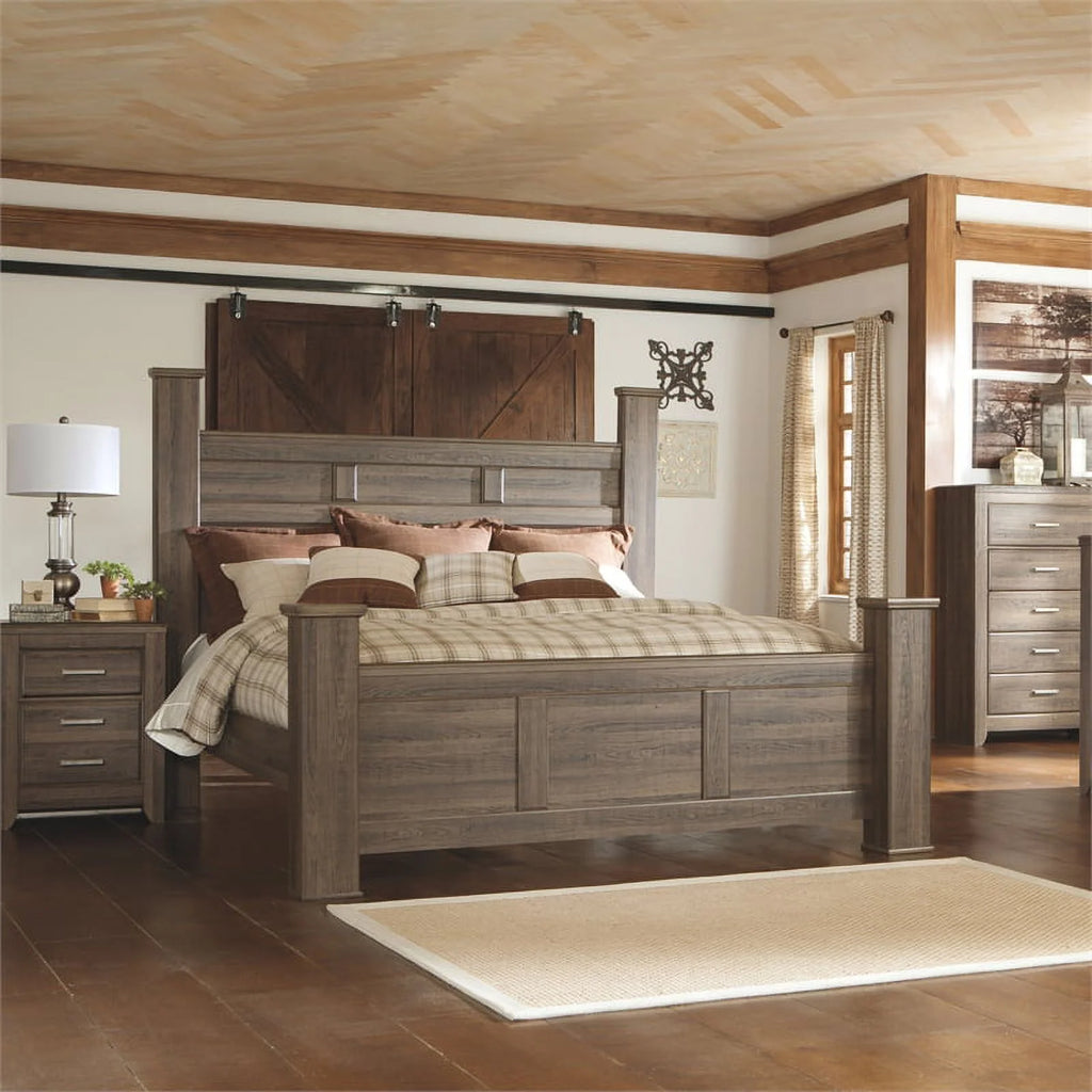 Queen Bed in Dark Brown A960078