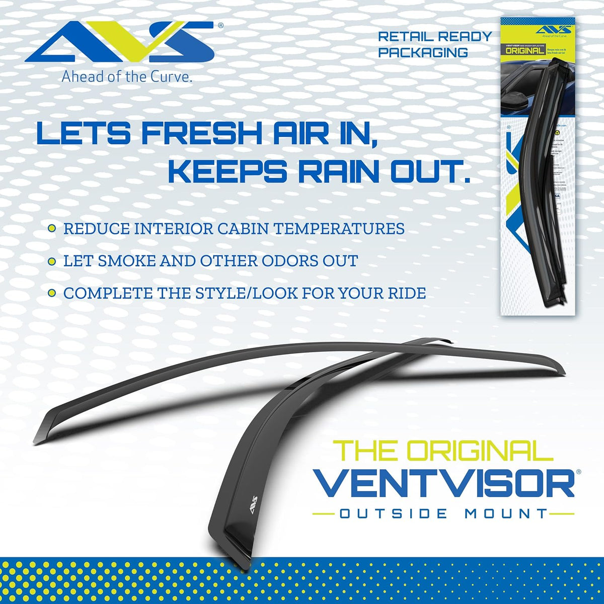 Dark Smoke 4-Piece Side Window Deflector A535