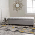 Light Grey Fabric Storage Ottoman M4258