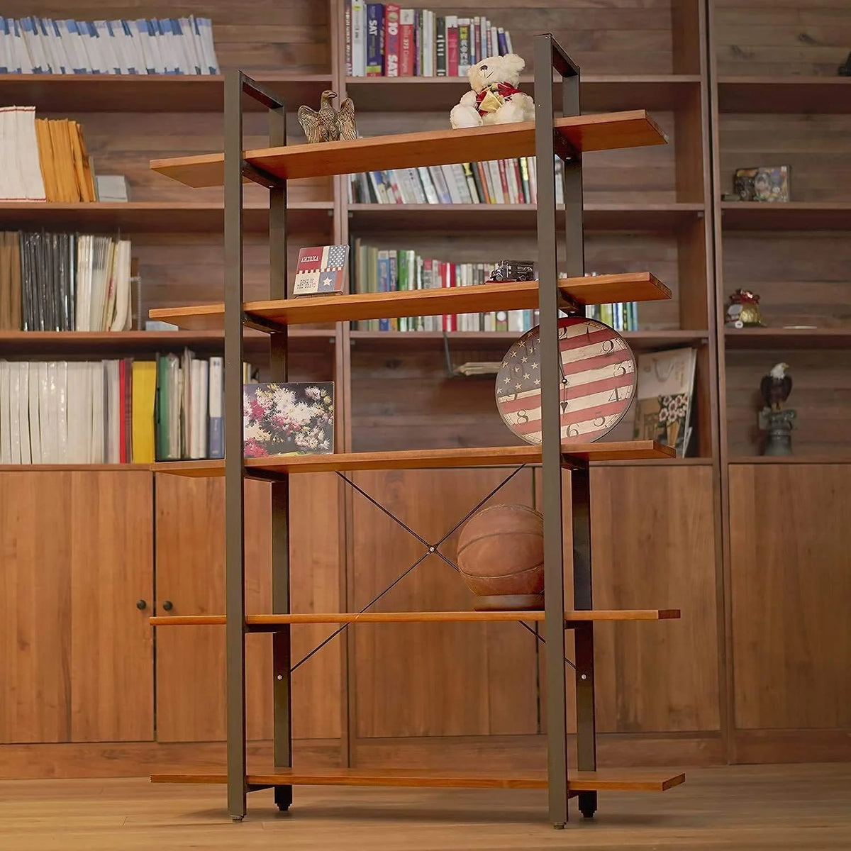 5 Tier Solid Wood Bookshelf A818153
