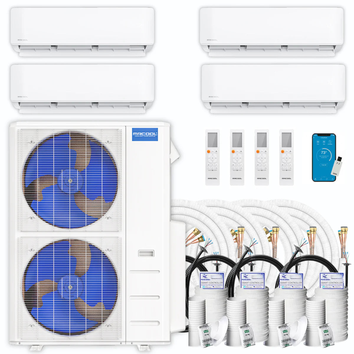 39,000 BTU 4 Zone Ductless Air Conditioner and Heat Pump C641121