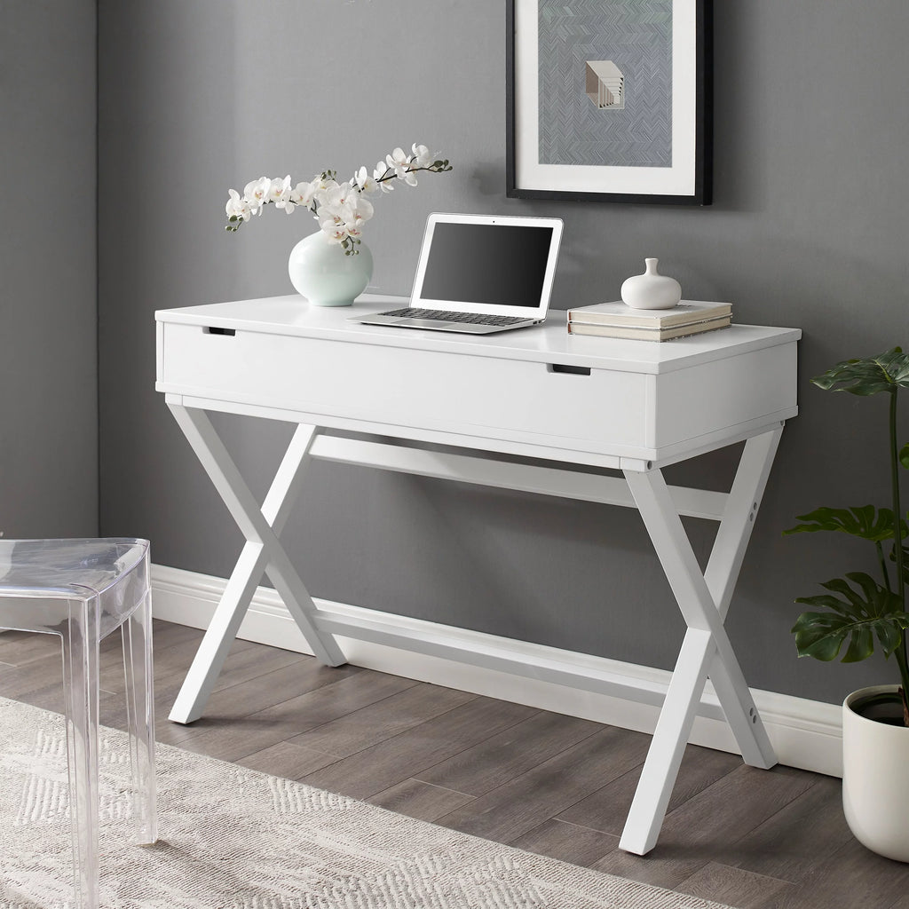 White Lift Top Desk R191