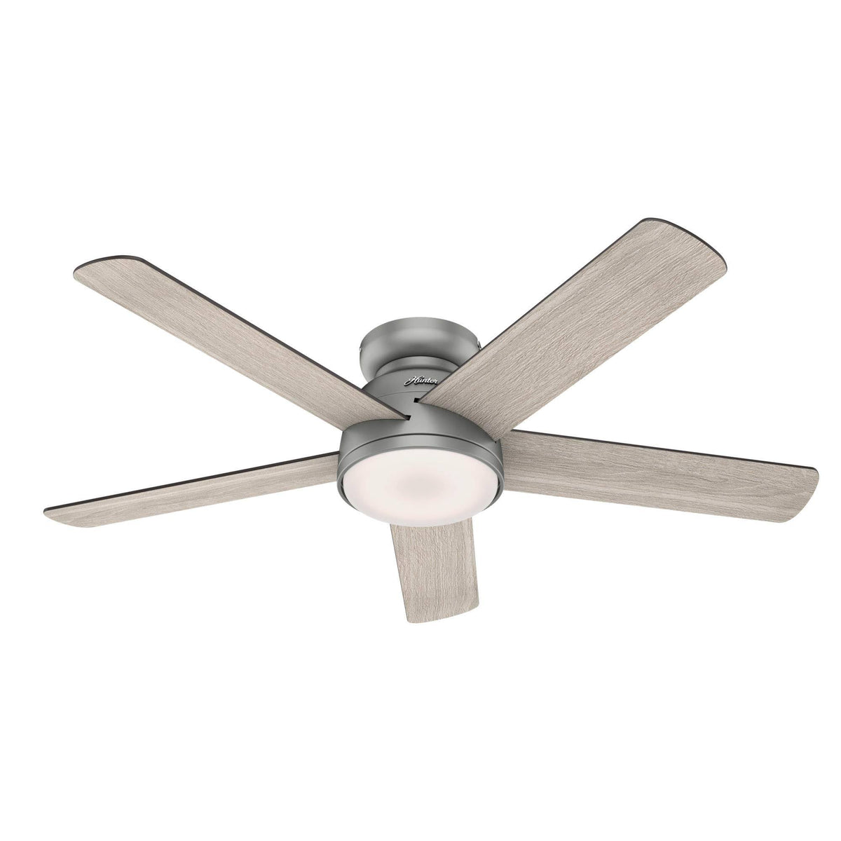 54 in. Matte Silver WiFi Ceiling Fan with LED Light and Remote P161
