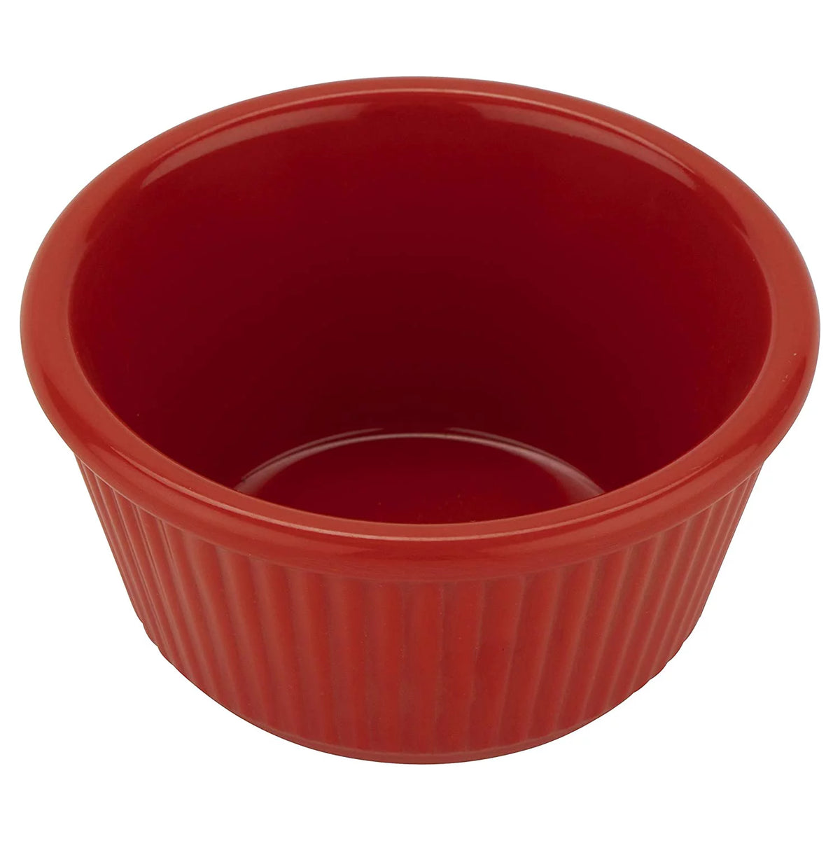 Red 4 oz Fluted Ramekin, Pack of 12 K345419