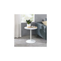 End Table With Marble Textured Glass Top B805706
