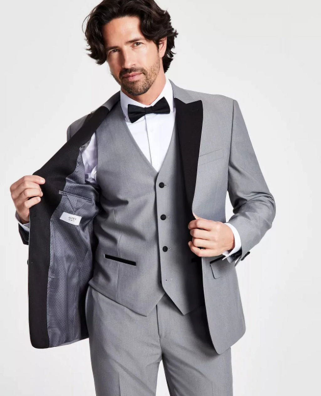Mens Slim-Fit Tuxedo Jacket Grey 36S S5703
