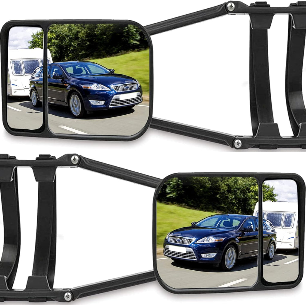 Clip On Towing Mirror Extensions, Dual Glass, Pack of 2 S629