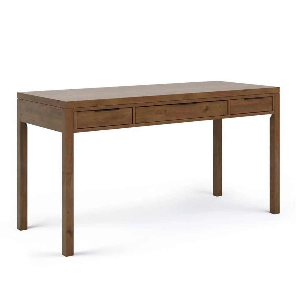 Solid Wood Contemporary 60 " Desk in Medium Saddle Brown K1181