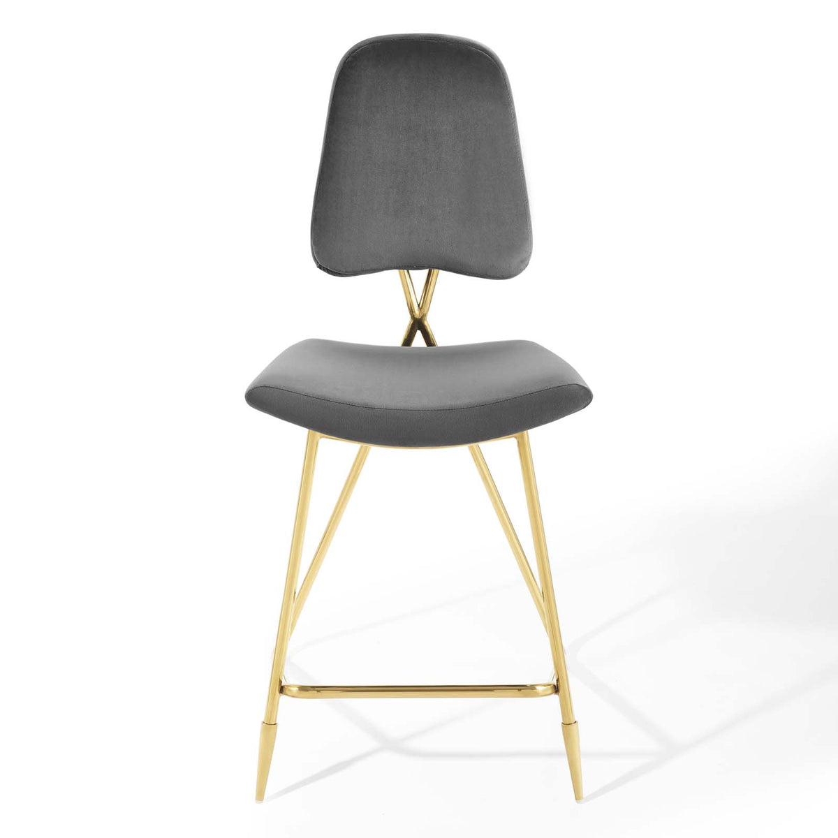 Gray Velvet Counter Stool I203