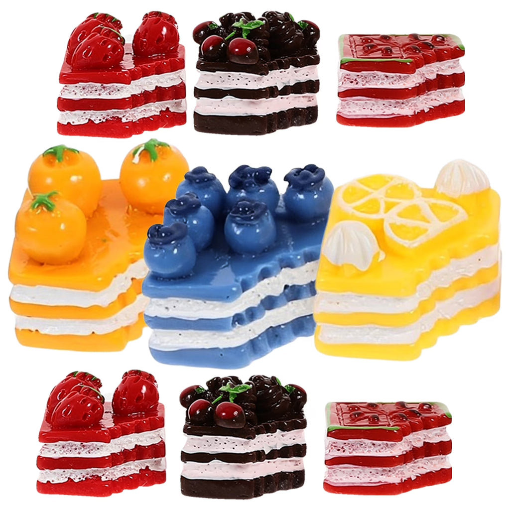 12 Pcs Simulated Mini Cake Ornaments Desserts Model H125