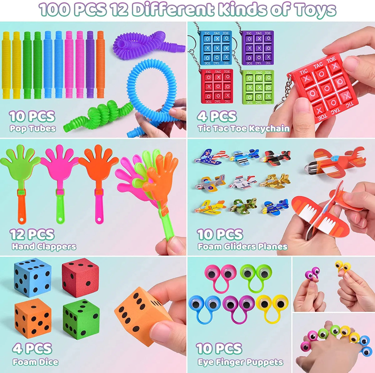 100 Pc Assorted Party Toys Set W82998