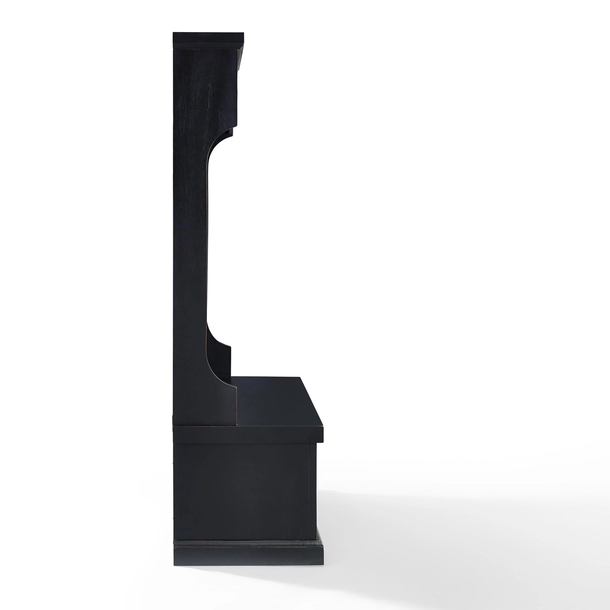 Distressed Black Wood Hall Tree H371