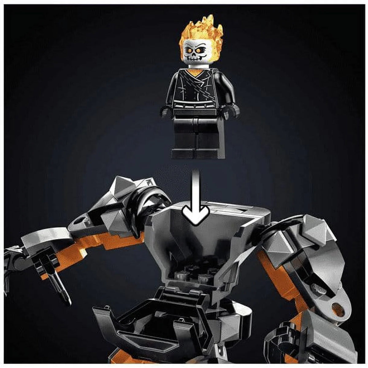 Lego Marvel Ghost Rider Robot and Motorbike 76245 C858