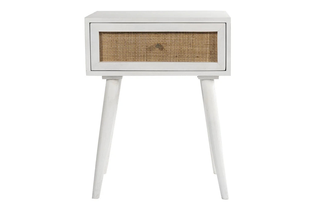 White 1-Drawer Nightstand Y272340