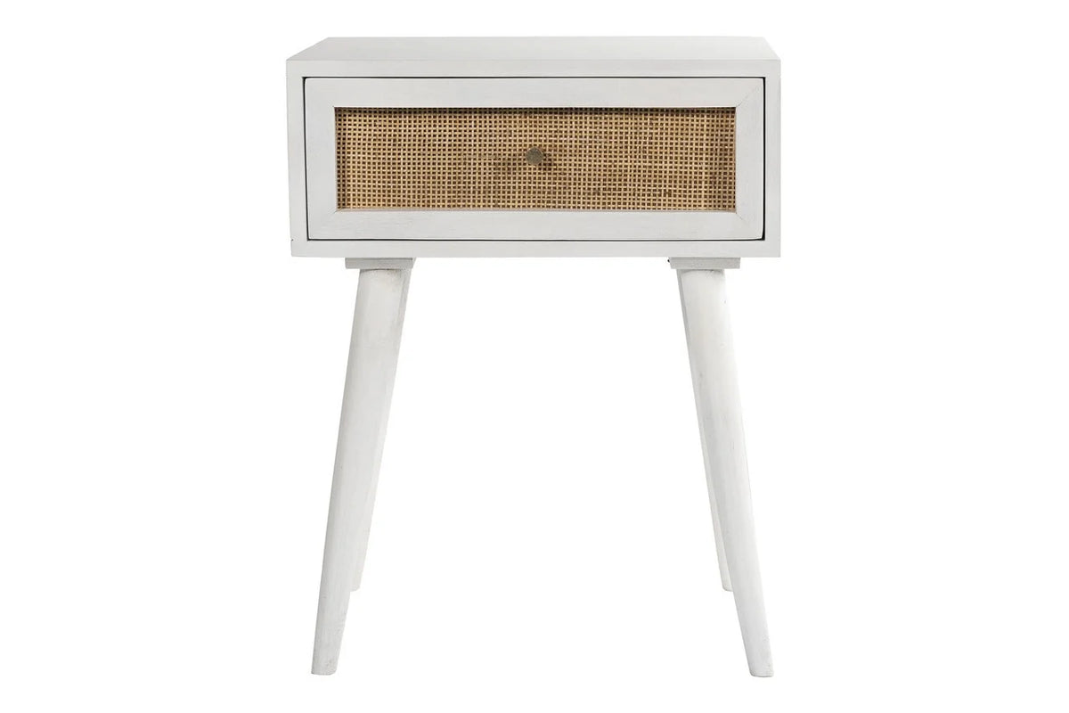 White 1-Drawer Nightstand Y272340