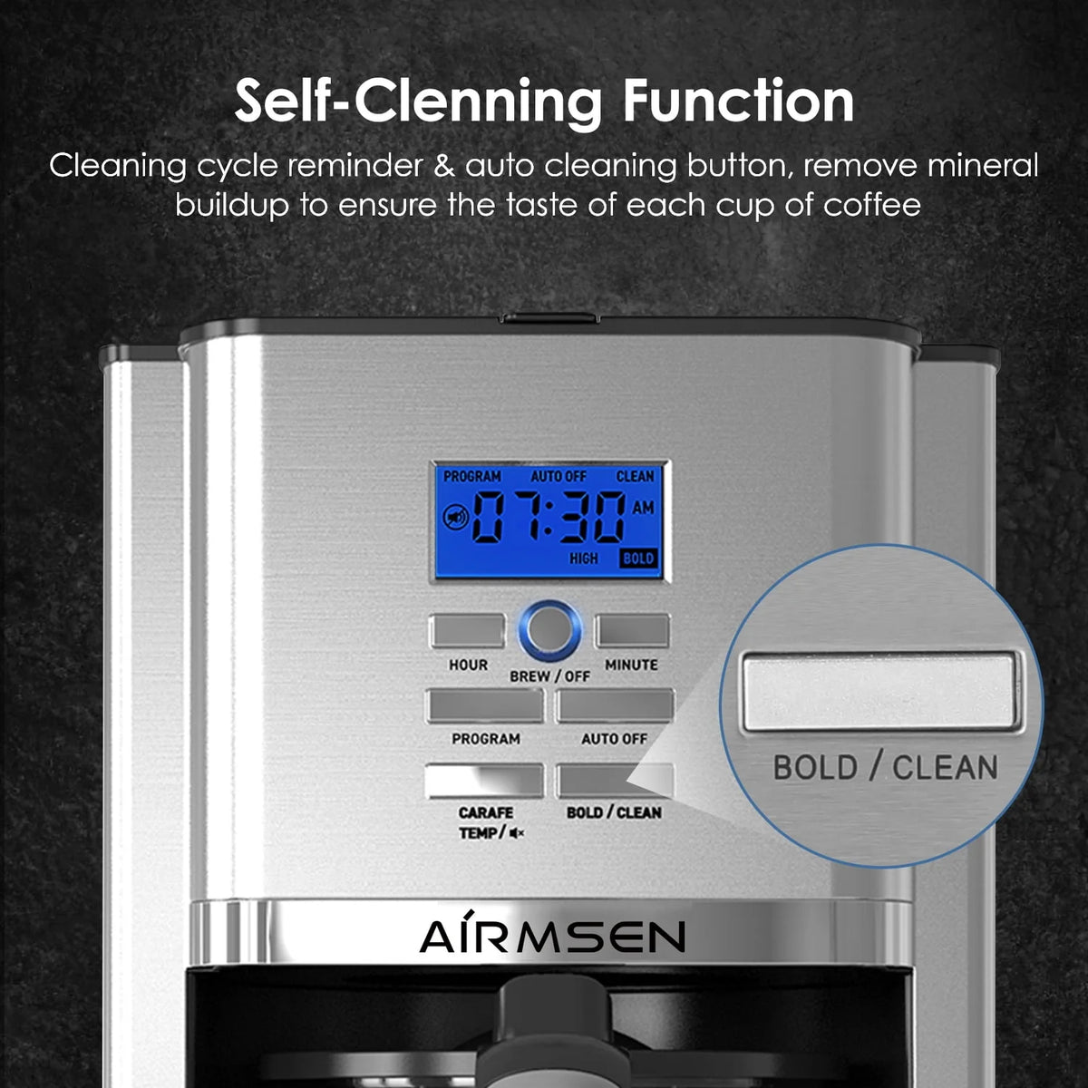 Stainless Steel 12 Cup Programmable Drip Coffee Maker C656255