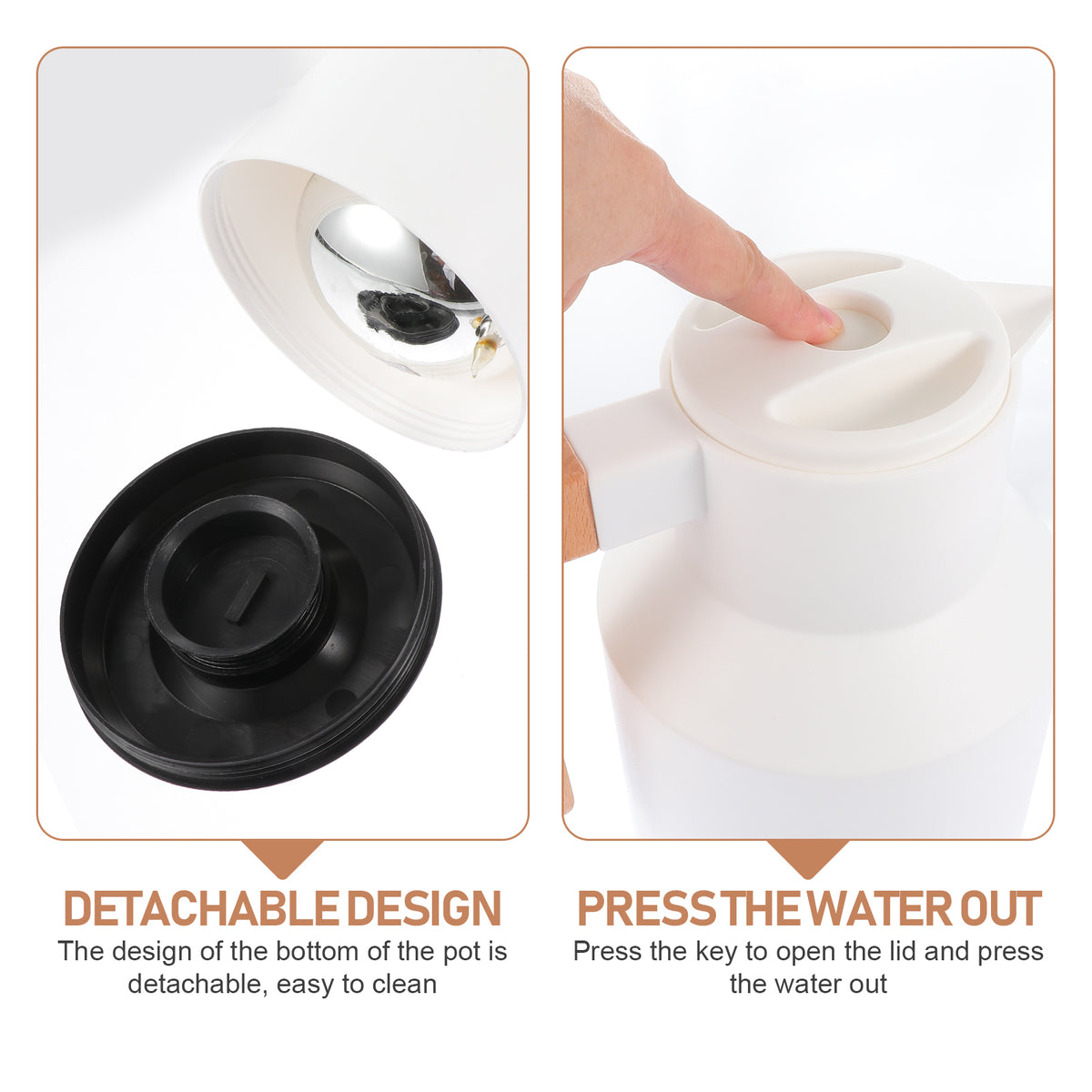Insulation Kettle Hot Water Bottle Large Capacity Glass Liner Water Pot L427736