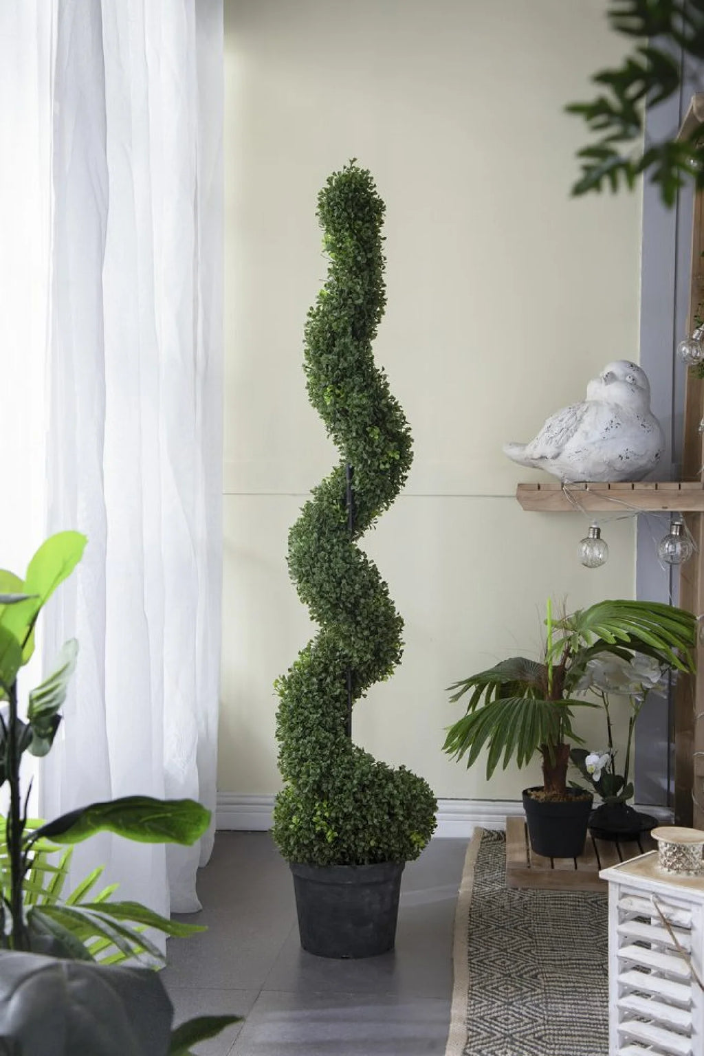 Artificial Spiral Boxwood Topiary Tree 5' C946