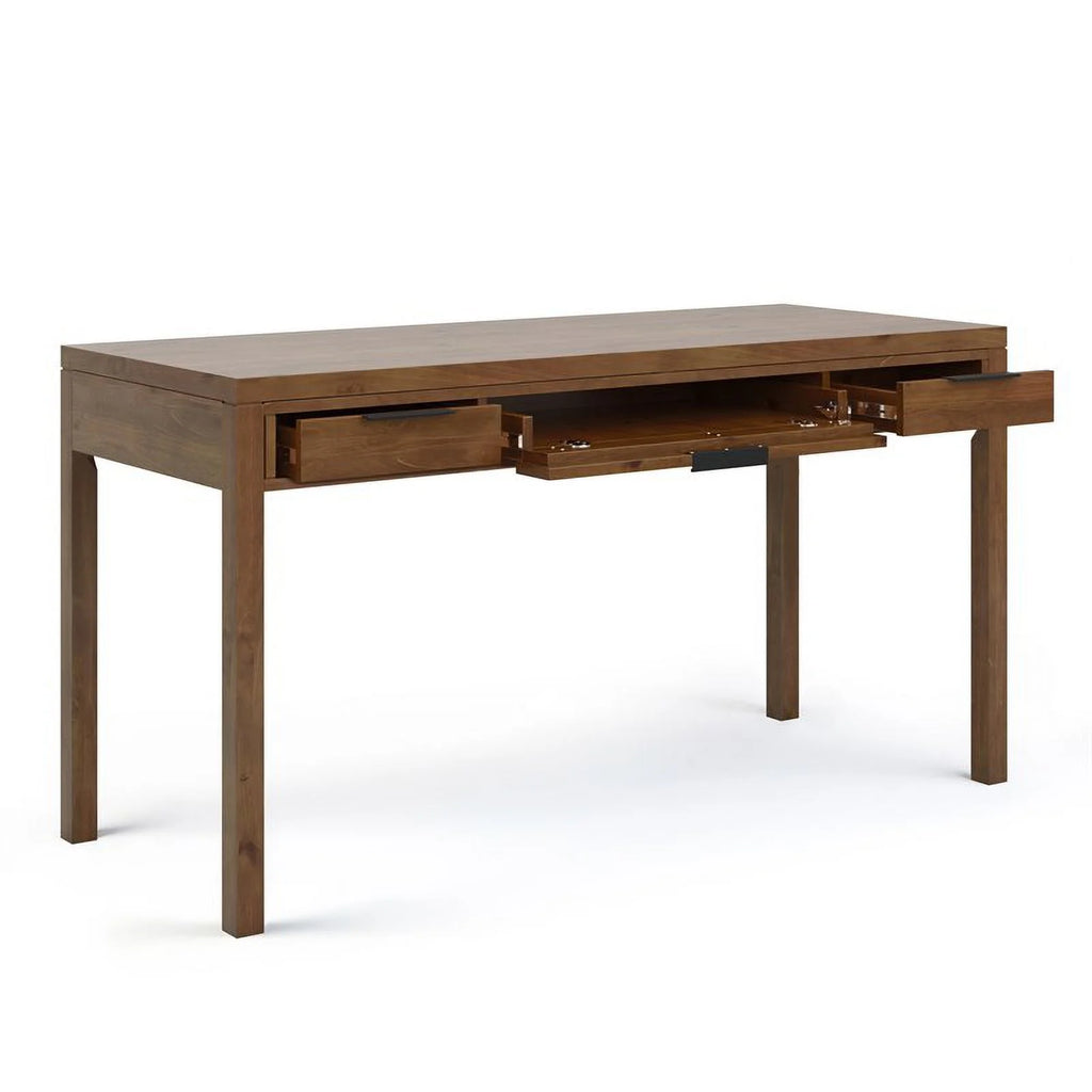 Solid Wood Contemporary 60 " Desk in Medium Saddle Brown K1181