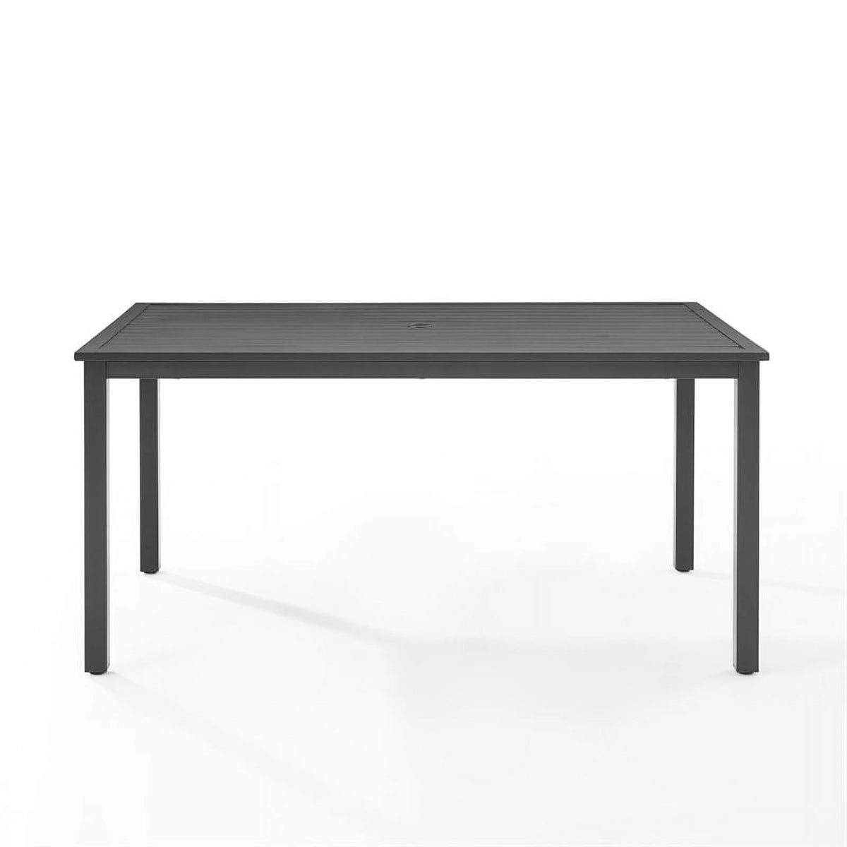 6-Person Rectangular Outdoor Dining Table with Umbrella Hole I9292