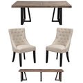 4 Piece Dining Table Side Chairs and Bench Set I495
