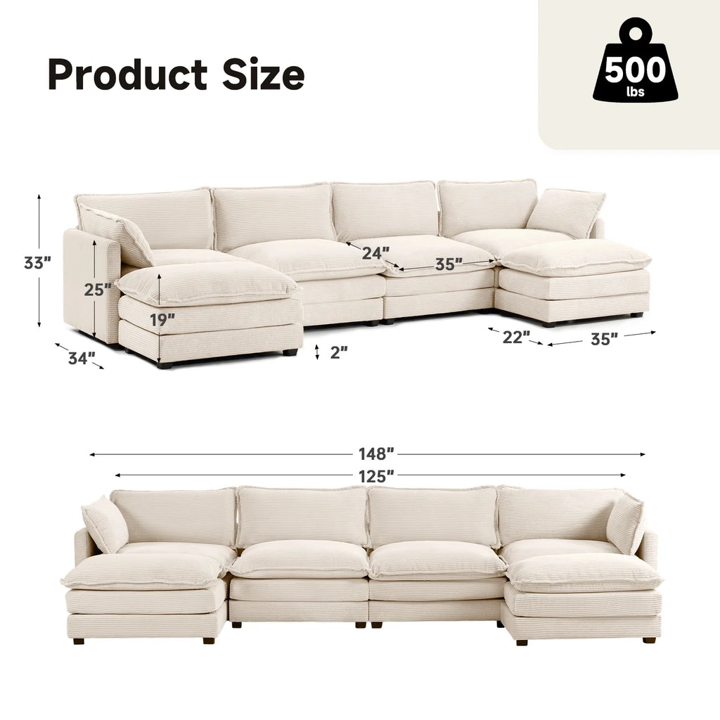 Navy Corduroy 2 Seater Loveseat Sofa A1815