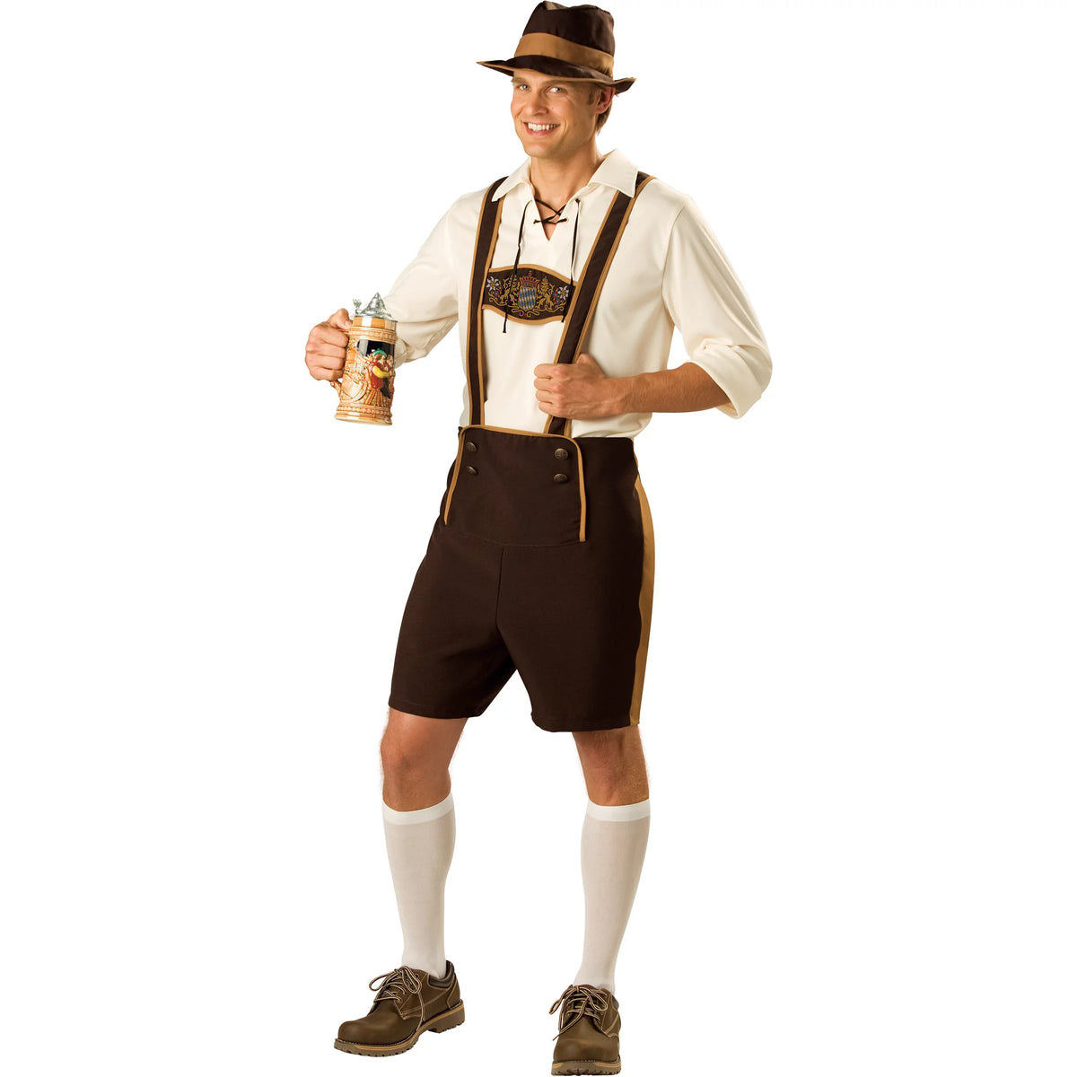 Brown Adult Lederhosen Costume H3481