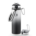 24oz Stainless Steel Insulated Water Bottle with 2 Lids G7019