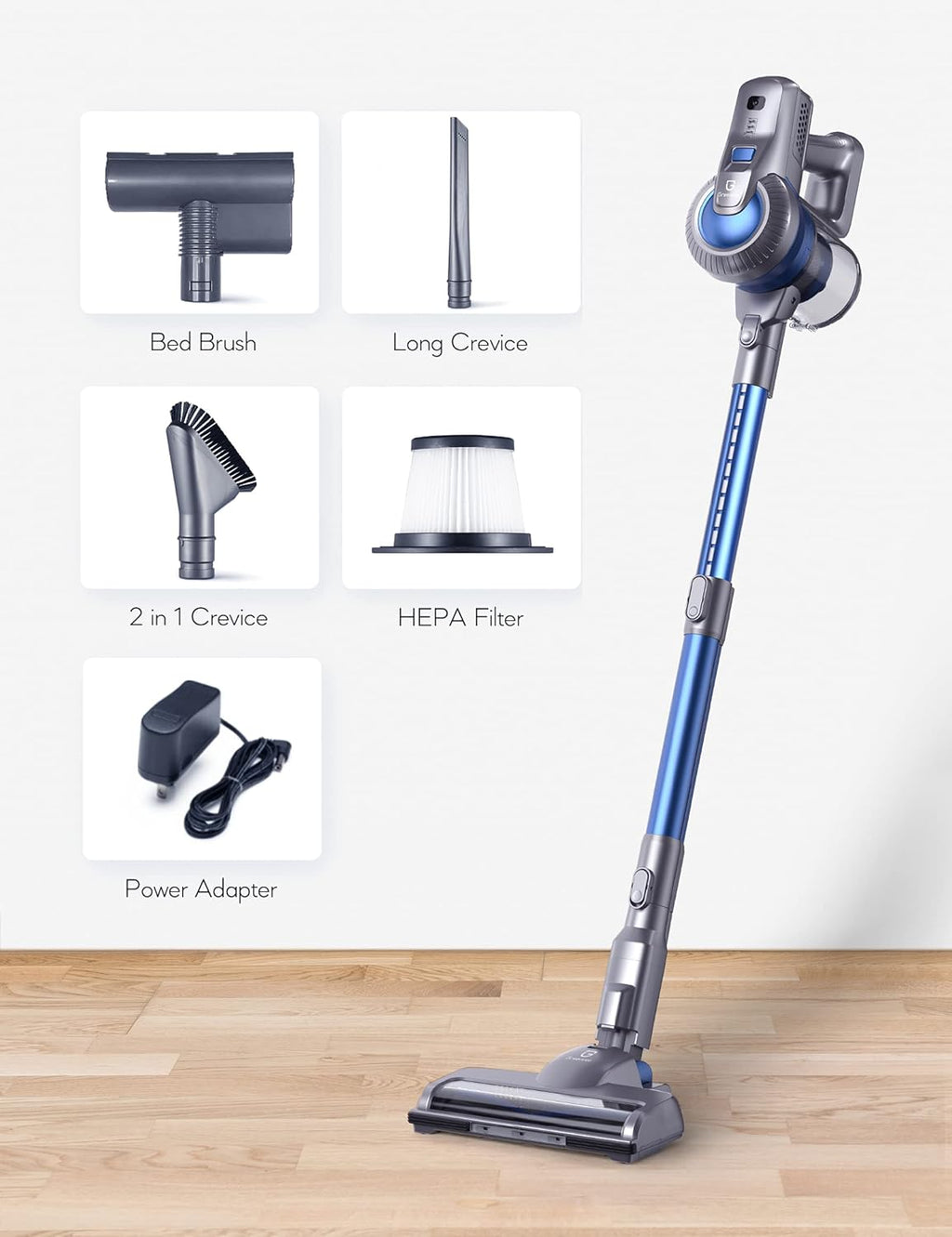 Cordless Stick Vacuum 4 in 1 with LED Headlights F163541