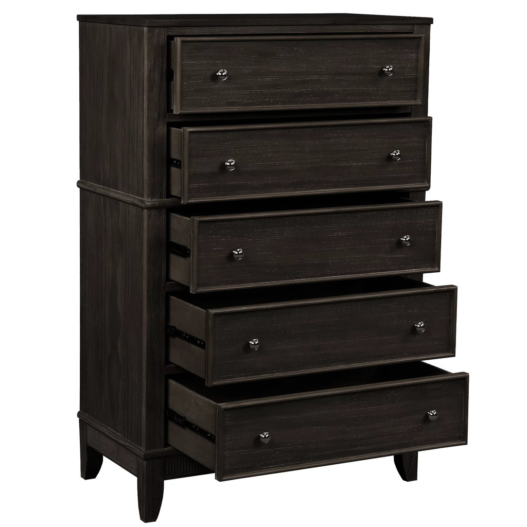 5 Drawers Solid Wood Chest P607