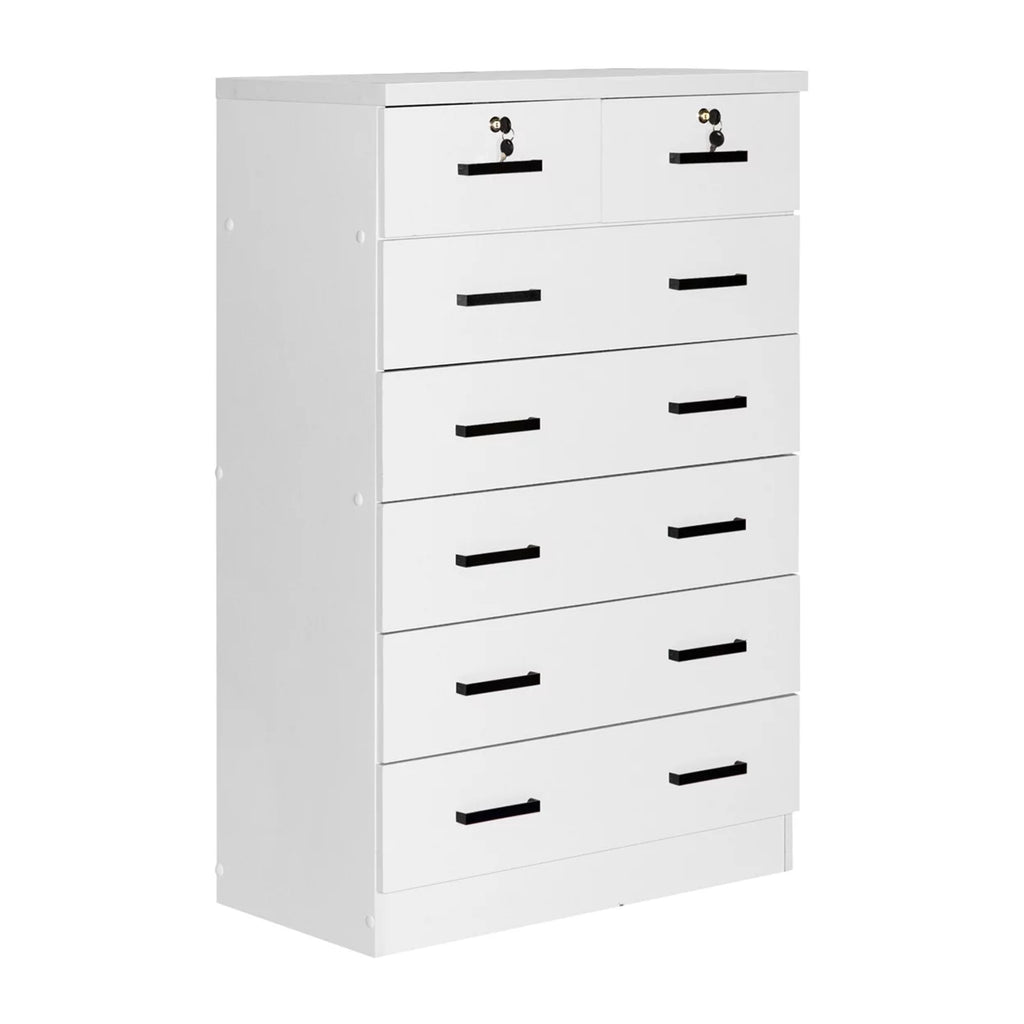 Black 4 Drawer Wooden Dresser with Lock I3497