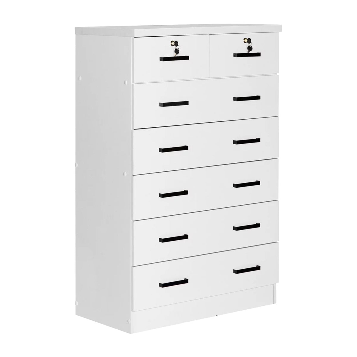 Black 4 Drawer Wooden Dresser with Lock I3497