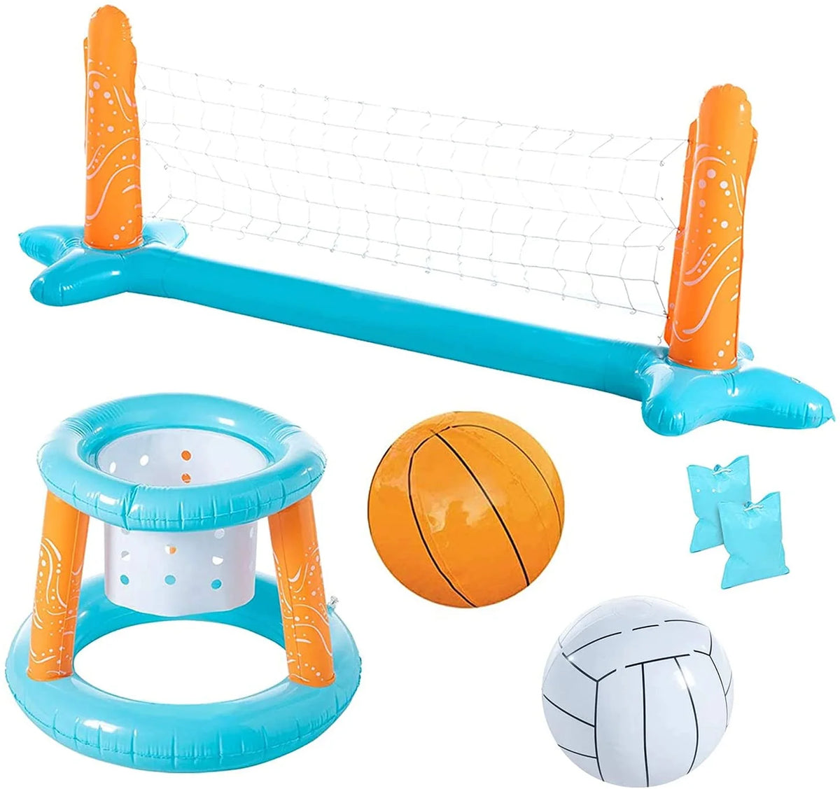 Inflatable Swimming Pool Volleyball Set with Balls Q89586