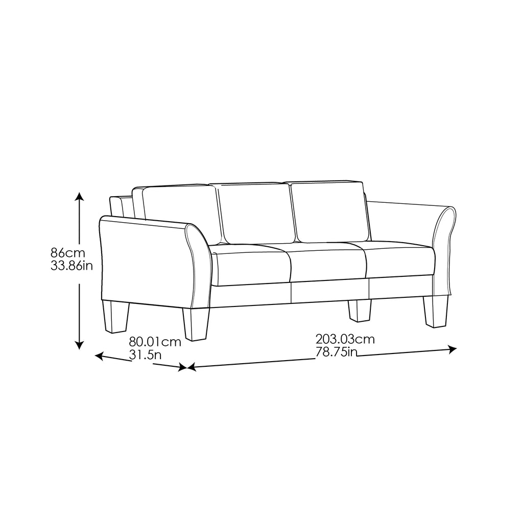 Gray Fabric Sofa A678535
