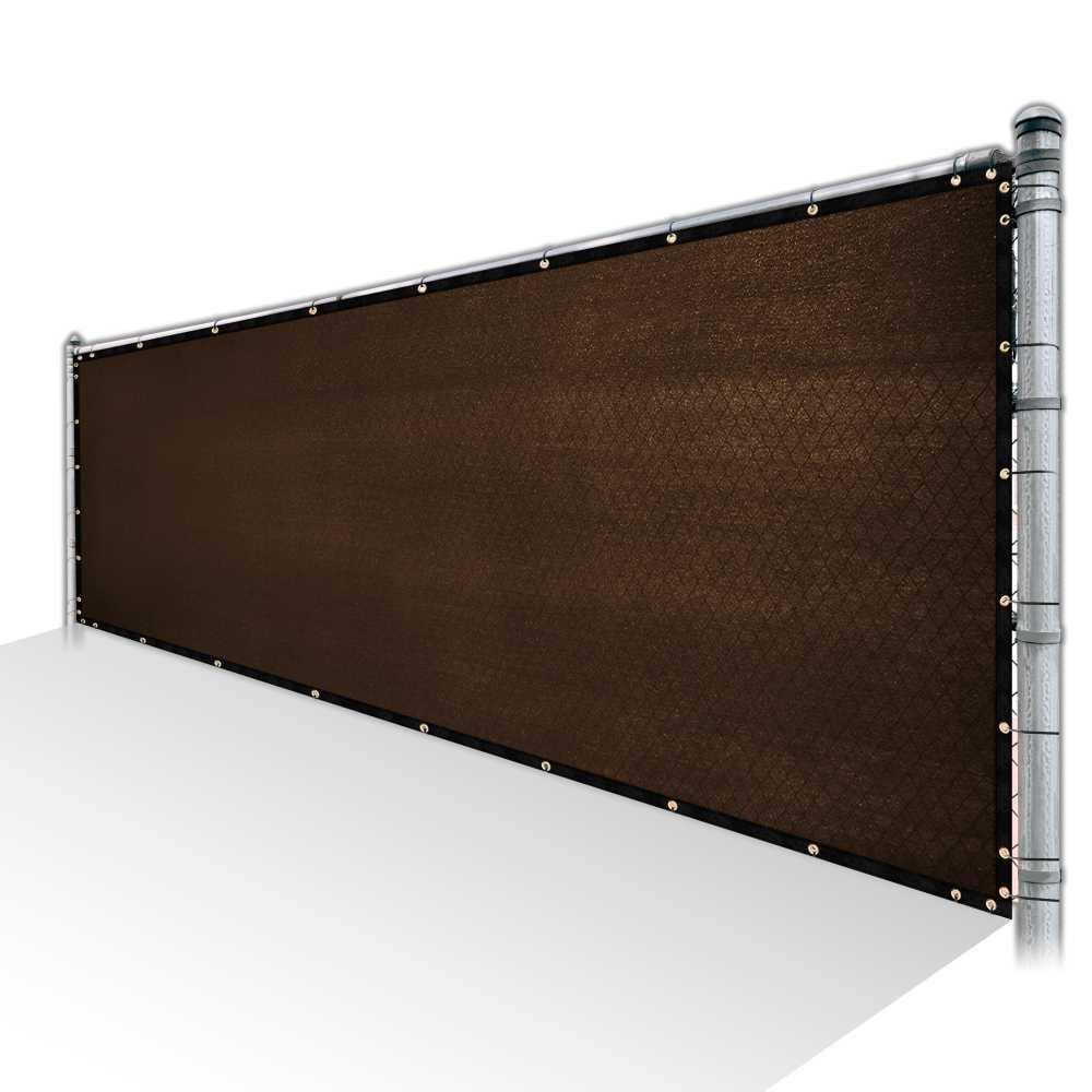 3 ft. x 186 ft. Brown Privacy Fence Screen Mesh with Reinforced Grommets R197699