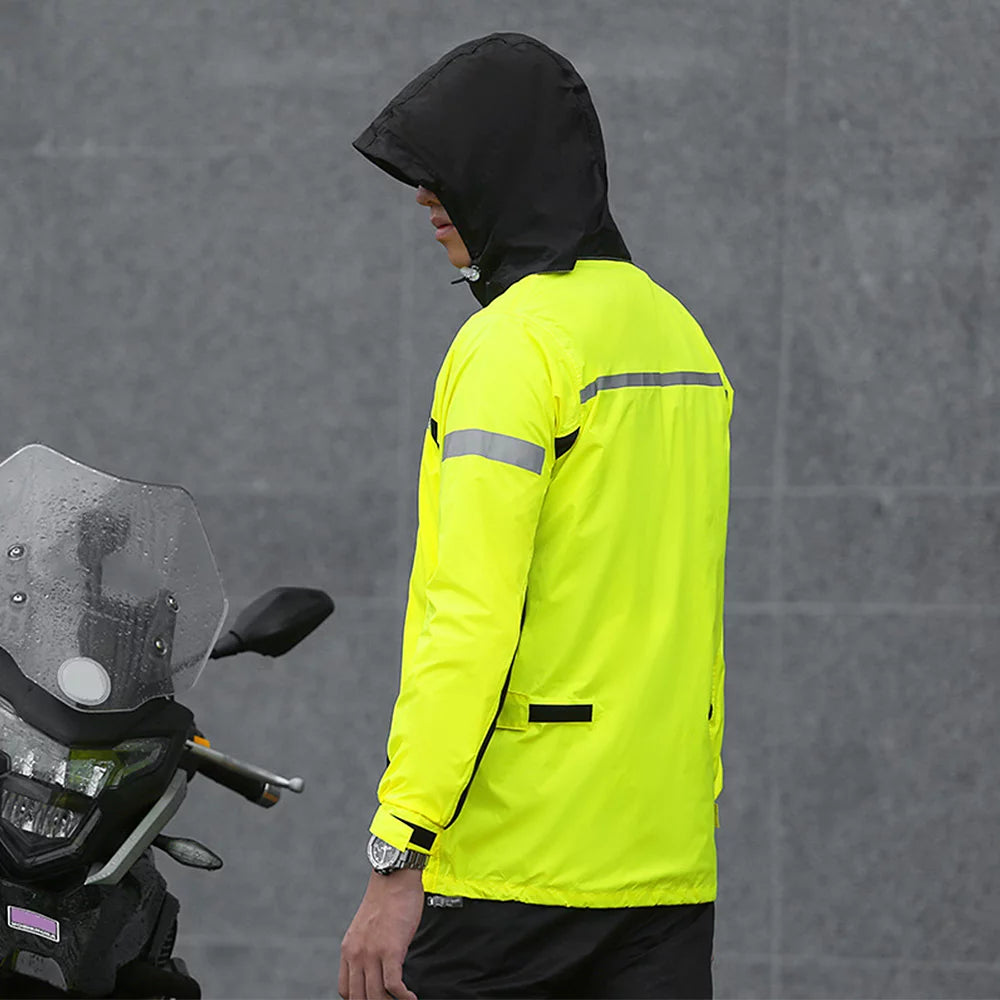 Men's Reflective Waterproof Rain Jacket and Pants P854