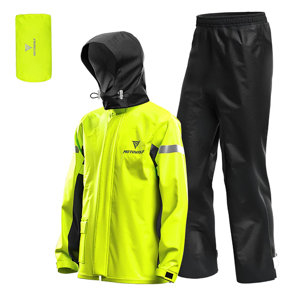 Men's Reflective Waterproof Rain Jacket and Pants P854