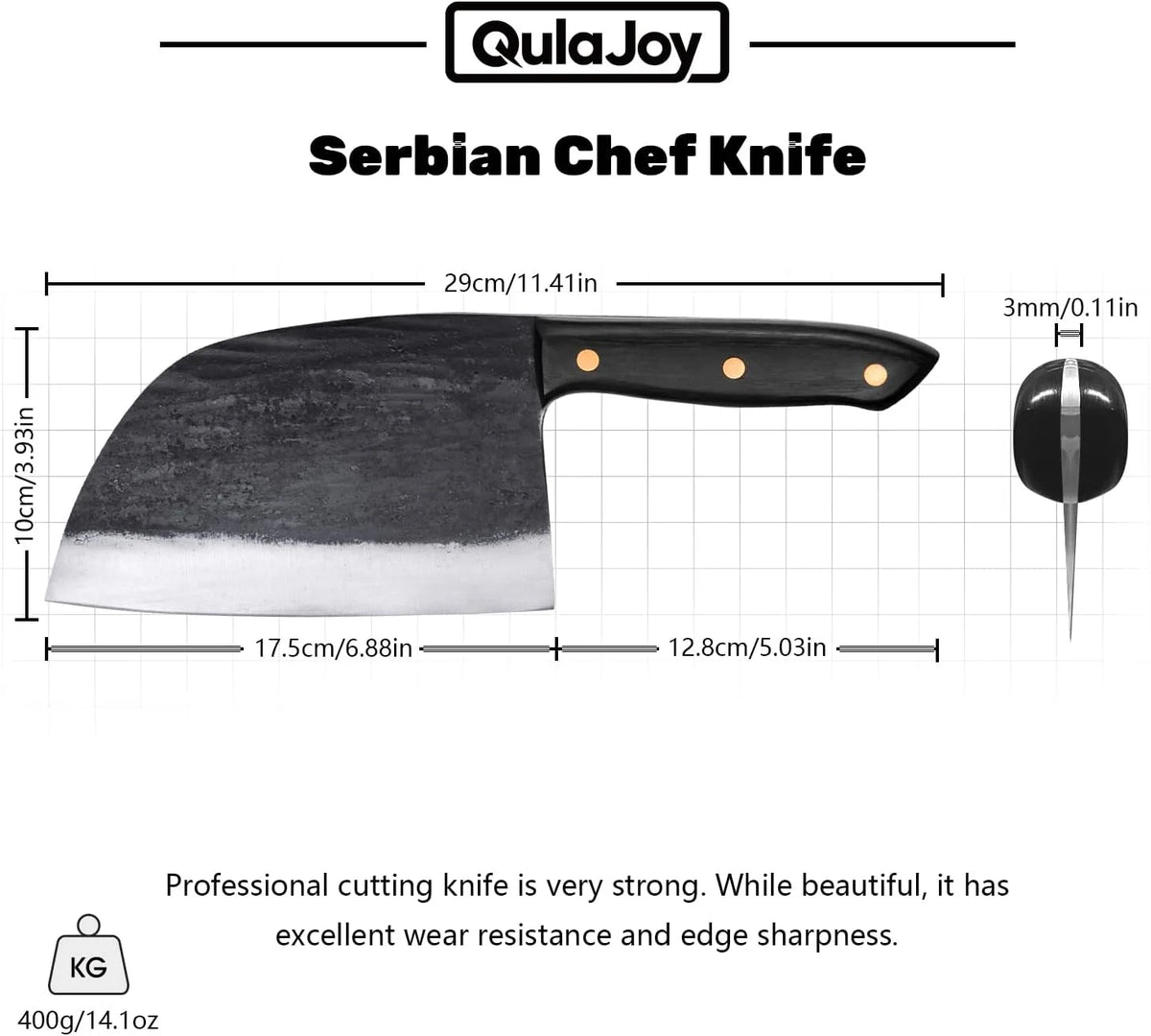 6.7 Inch High Carbon Steel Chef Knife P577